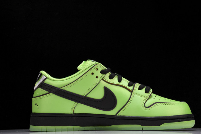 the powerpuff girls x nike sb dunk low “buttercup” fz8319-300