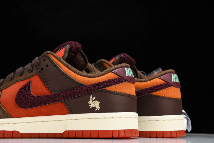 nike dunk low retro prm year of the rabbit light crimson fd4203-661