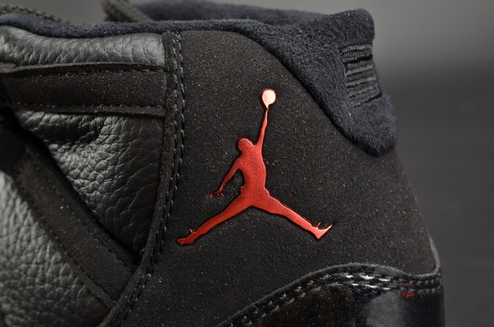 jordan 11 retro bp "72-10" black mens 378037-002