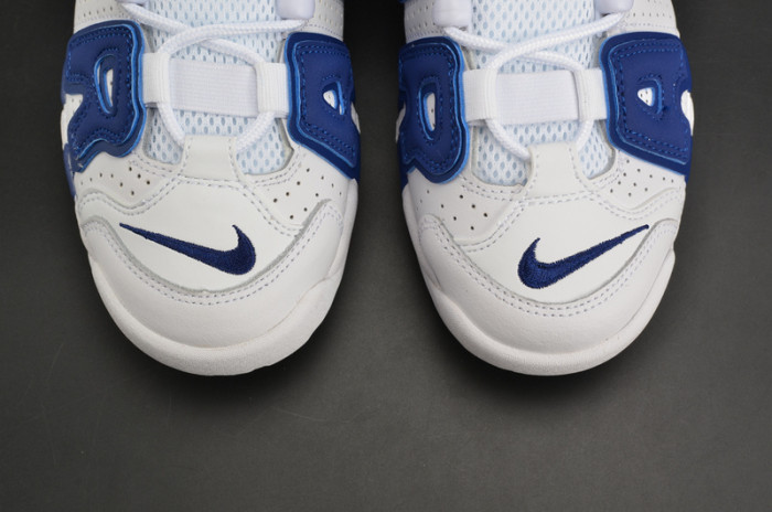 nike air more uptempo “knicks” white/deep royal blue womens 415082-103